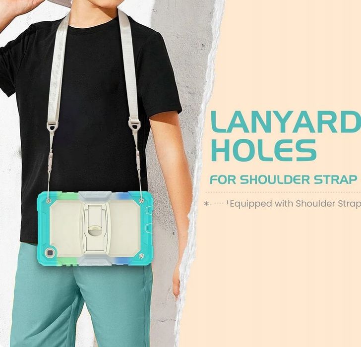 Etui Obudowa Case Pokrowiec na Tablet iPad Mini 6 z Paskiem Zielony