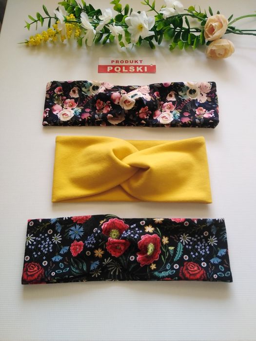 Szerokie opaski przeplatane  ~ na głowę ~ hand made
