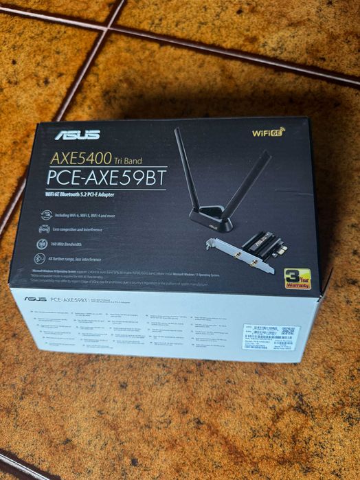 ASUS Tarjeta PCIe de LAN inalámbrica AXE59BT 5.2