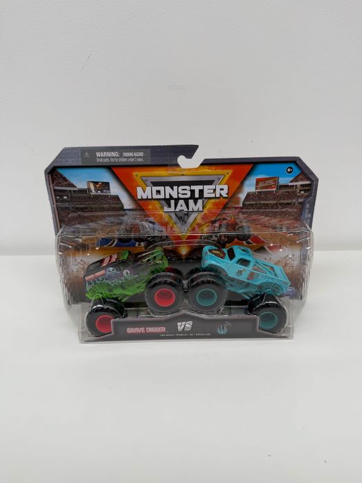 Monster Jam – Zestaw 2 pojazdów - Grave Digger vs W zabawki Monster Truck 1:64 Spin Master