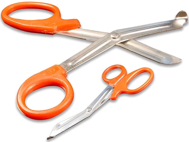 Nożyczki bezpieczne opatrunkowe 14 cm czerwone