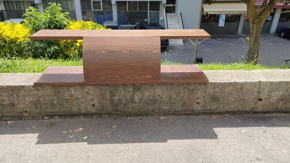 Low cabinet, used, veneered in wenge, with 2 storage modules, see description64286465303425121