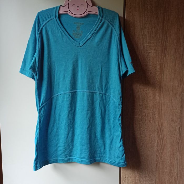Devold breeze S wełnaina koszulka / bluzeczka w serek / 100% wełna mer