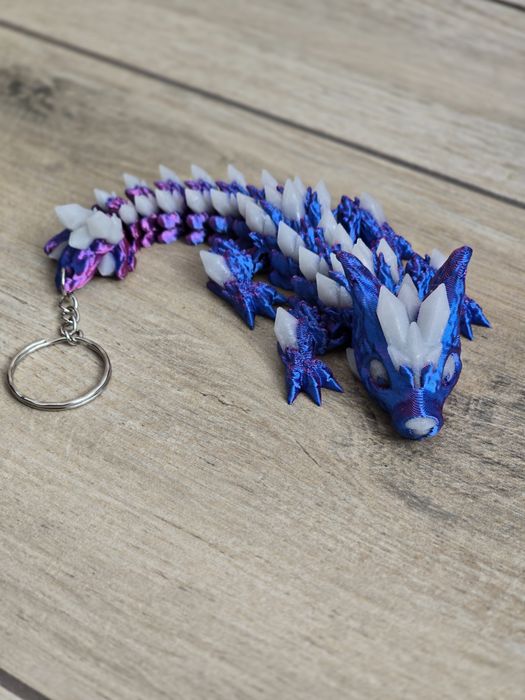 Brelok Wolf DragonCrystal 16cm - Ruchomy Brelok Świecący w Nocy - Druk