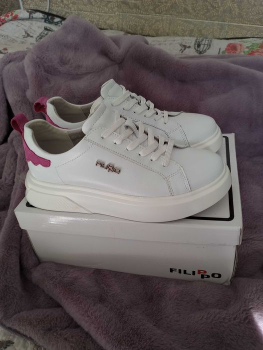 Buty, Skórzane, Sneakersy, Filippo, rozmiar 40, długość 26cm.