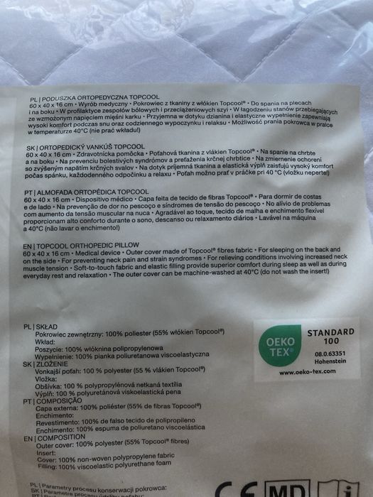 Dwie nowe poduszki ortopedyczne