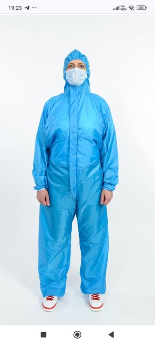 Малярний костюм.Захисний комбінезон багаторазовий з капюшоном. Болонія
