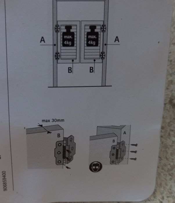 Dobradiças para portas vaivém (par)