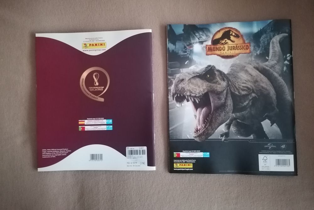 Cadernetas, saquetas cromos e staks