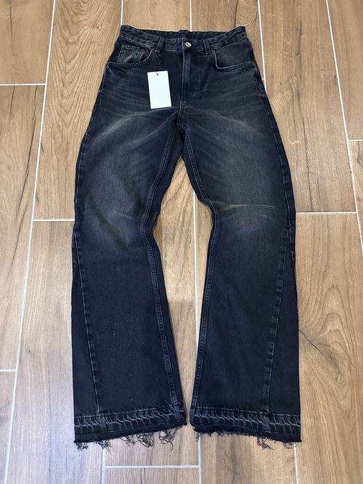 Zara flared jeans zip