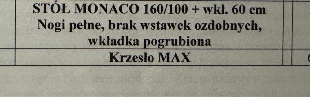 Stół z krzesłami dąb fornirowany