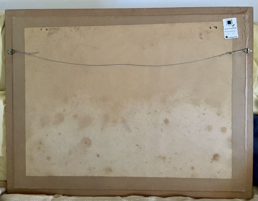 Quadro com moldura em madeira maciça