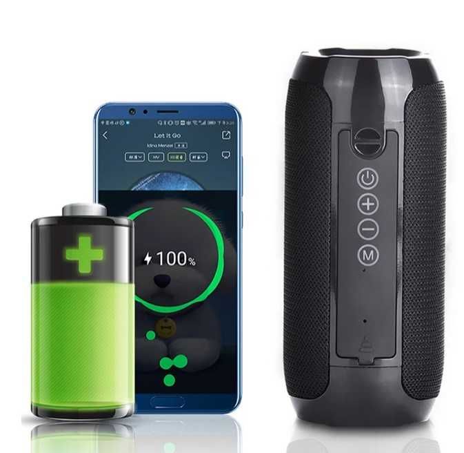 Coluna Bluetooth a prova de agua, Radio FM, 10W