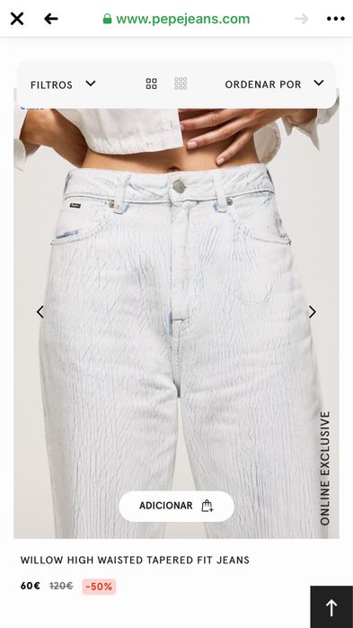 Calças Pepe jeans tamanho 36