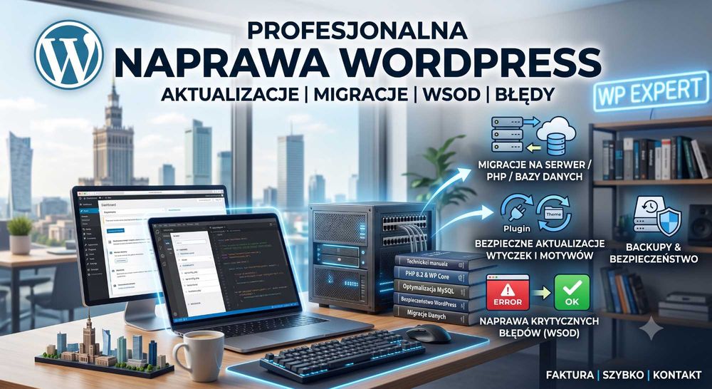 Profesjonalna Naprawa WordPress | Przenoszenie | Aktualizacje | WSOD