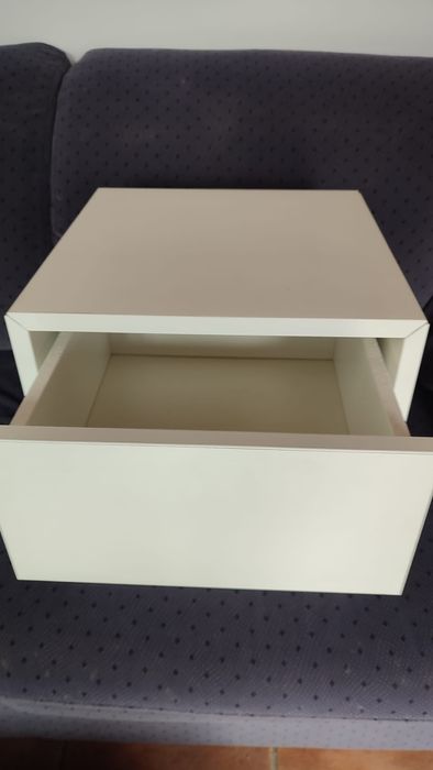 Armário branco eket ikea com duas gavetas