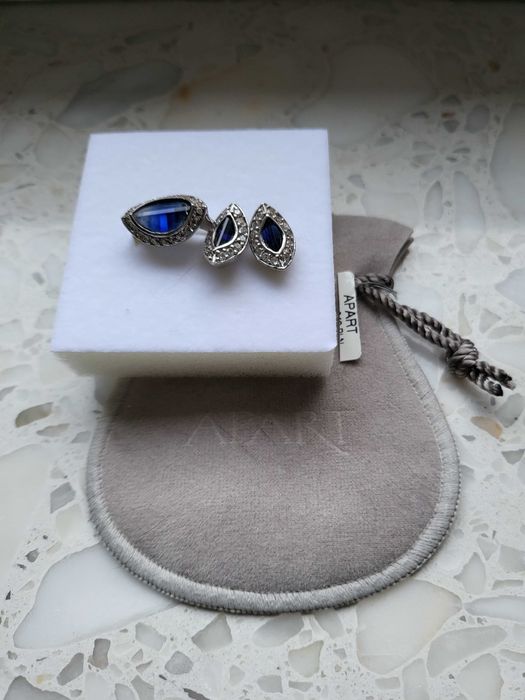 Apart srebrny pierścionek + kolczyki