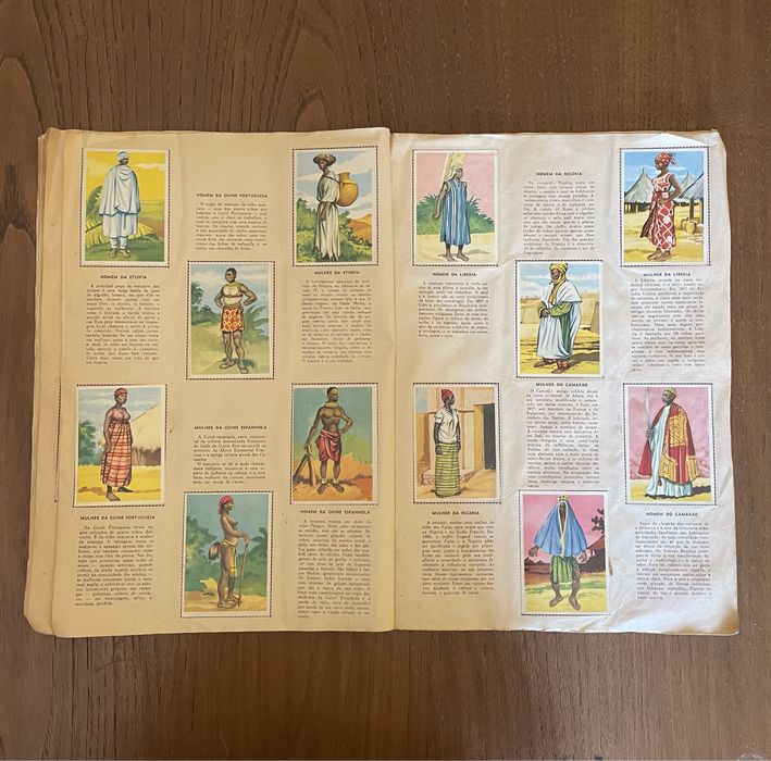 Trajos tipicos de todo o Mundo cromos colecão