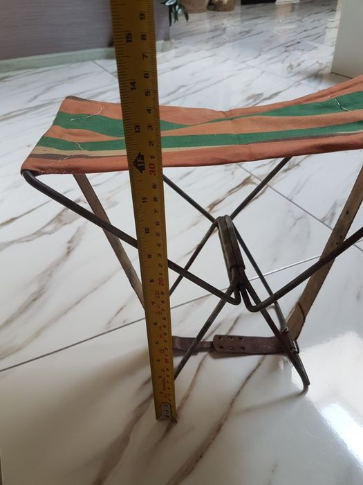 Stołek krzesełko siedzisko wędkarskie ryby PRL