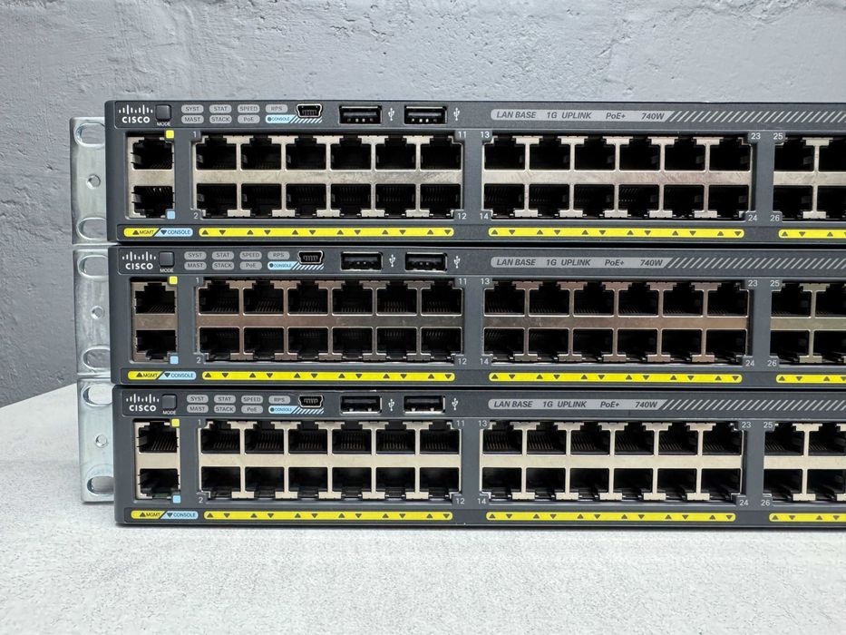 48 PoE+ коммутаторы Cisco Catalyst WS-C2960X-48FPS-L безнал/гарантия