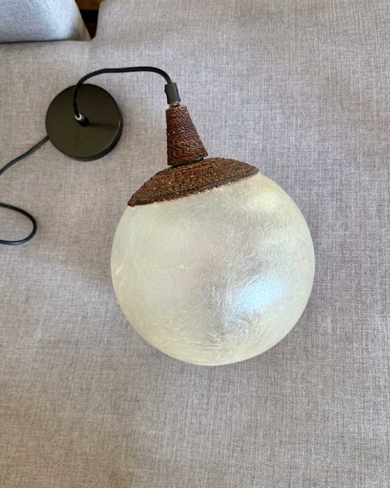 Candeeiro Suspenso Gato Preto em Fibra de Vidro Ø25 cm | Modelo descontinuado