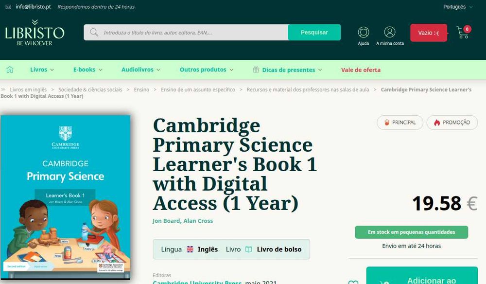Cambridge Primary Scienct Learner's Book 1