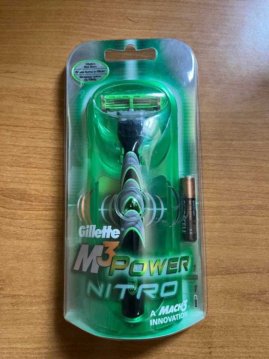 Раритетна бритва чоловіча Gillette mach3 power nitro 1 станок 1 картридж 1 батарейка