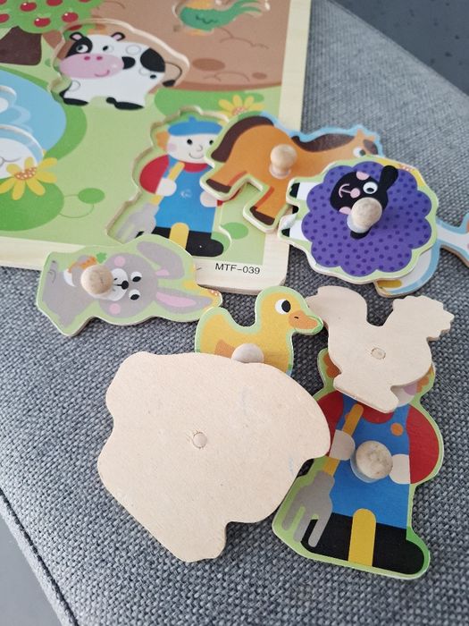 Układanka drewniana dla dzieci zwierzęta puzzle