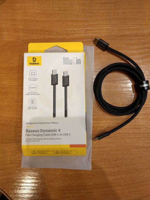 Kabel PD 100 W Baseus dynamic 4 typu C do USB typu C