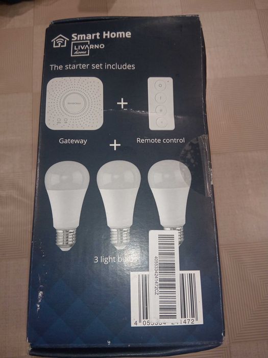 Стартовий комплект smart home livarnolux розумного дома з 3-ламп. e27