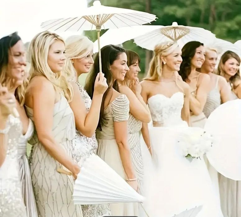 Nowy parasol ozdobny ślubny koktajlowy mały