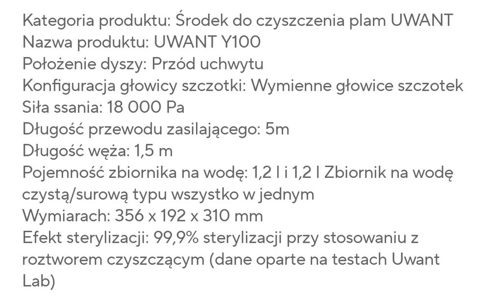 Odkurzacz piorący