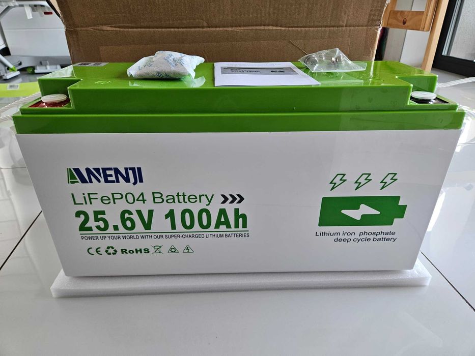 Magazyn Energii Anenji | 24V 100Ah 2,56 kWh | BMS 100A | Akumulator | LiFePO4 | Bluetooth | NOWY