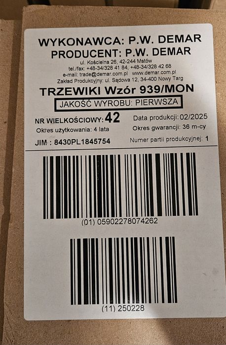 Buty wojskowe 42r 939/Mon Demar