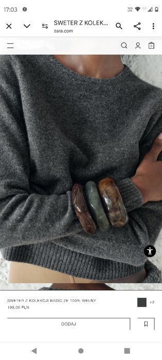 Sweter z wełny marki Zarra