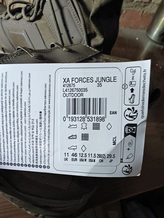 Тактичні берці Salomon XA FORCES JUNGLE Earth Brown 45, Оригинал, нові