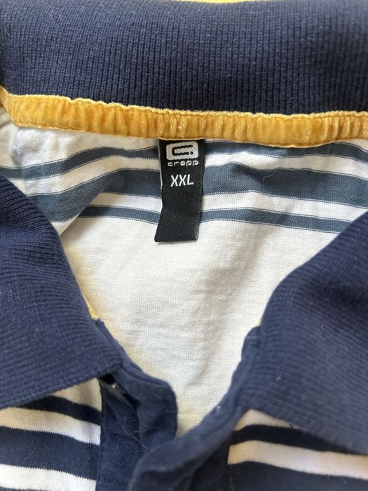 #Cropp koszulka polo biała paski XXL