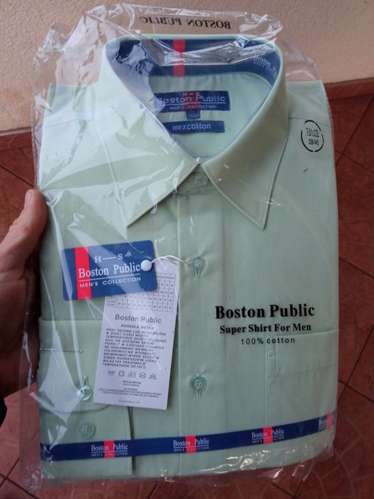 Nowa koszula Boston public rozmiar 39-48 oliwkowa zielona