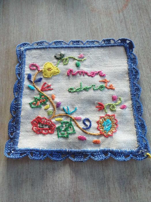 lenço namorados 13cmX13cm
