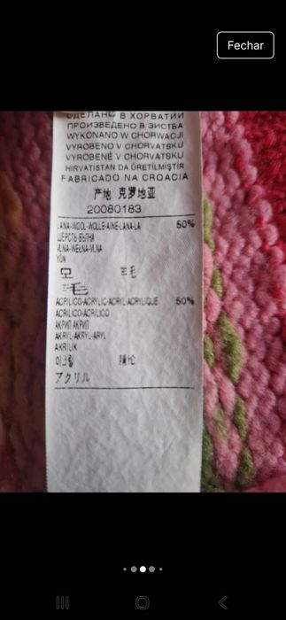 Casaco de Malha Benetton e colete de pelos Cherry menina