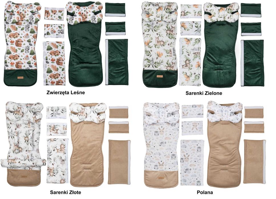 Wkładka do wózka spacerówki dwustronna motylek + osłonki Jackmar