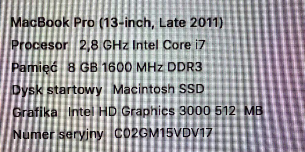 MacBook pro 1TB SSD i7 A1278