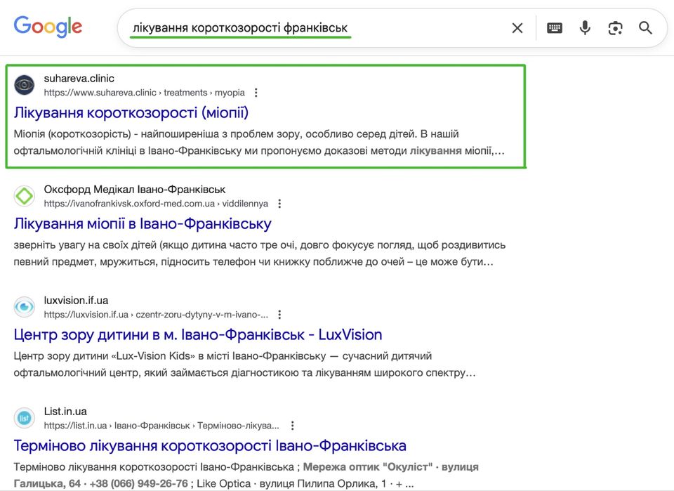 SEO-просування сайтів в Google та AI-пошуку | веб-агенція ЛЮТИЙ