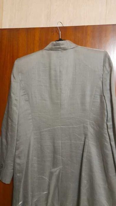 Blazer 3/4 cinza prateado - tam. 40