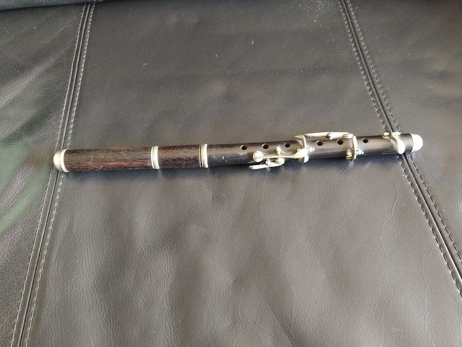 Raro flautim, piccolo, vintage, em madeira - M. Bauer Wien (século XIX)