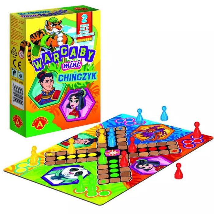 Warcaby/Chińczyk mini. Alexander. Nowy Produkt