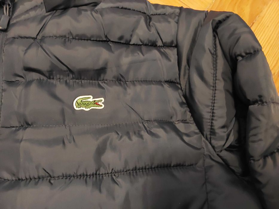 Casaco Lacoste Masculino Acolchoado Azul.