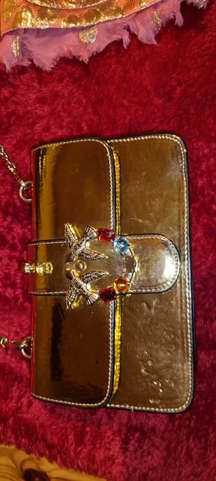 Złota torebka Pinko