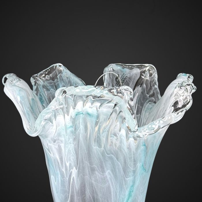 Wazon murano Tammaro home design włoski unikat niebieski B41/4166