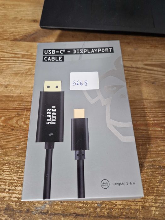 Kabel USB-C 3.1 Silver Monkey SM-CDP18 do DisplayPort 1,8 m (3668)